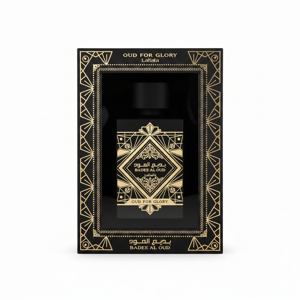 Oud for Glory perfume with saffron, agarwood and musk notes