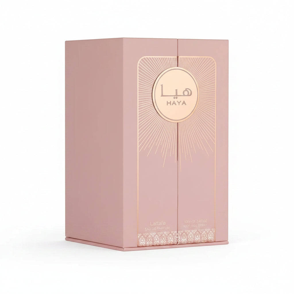 2: Haya perfume with champagne, jasmine and sandalwood notes