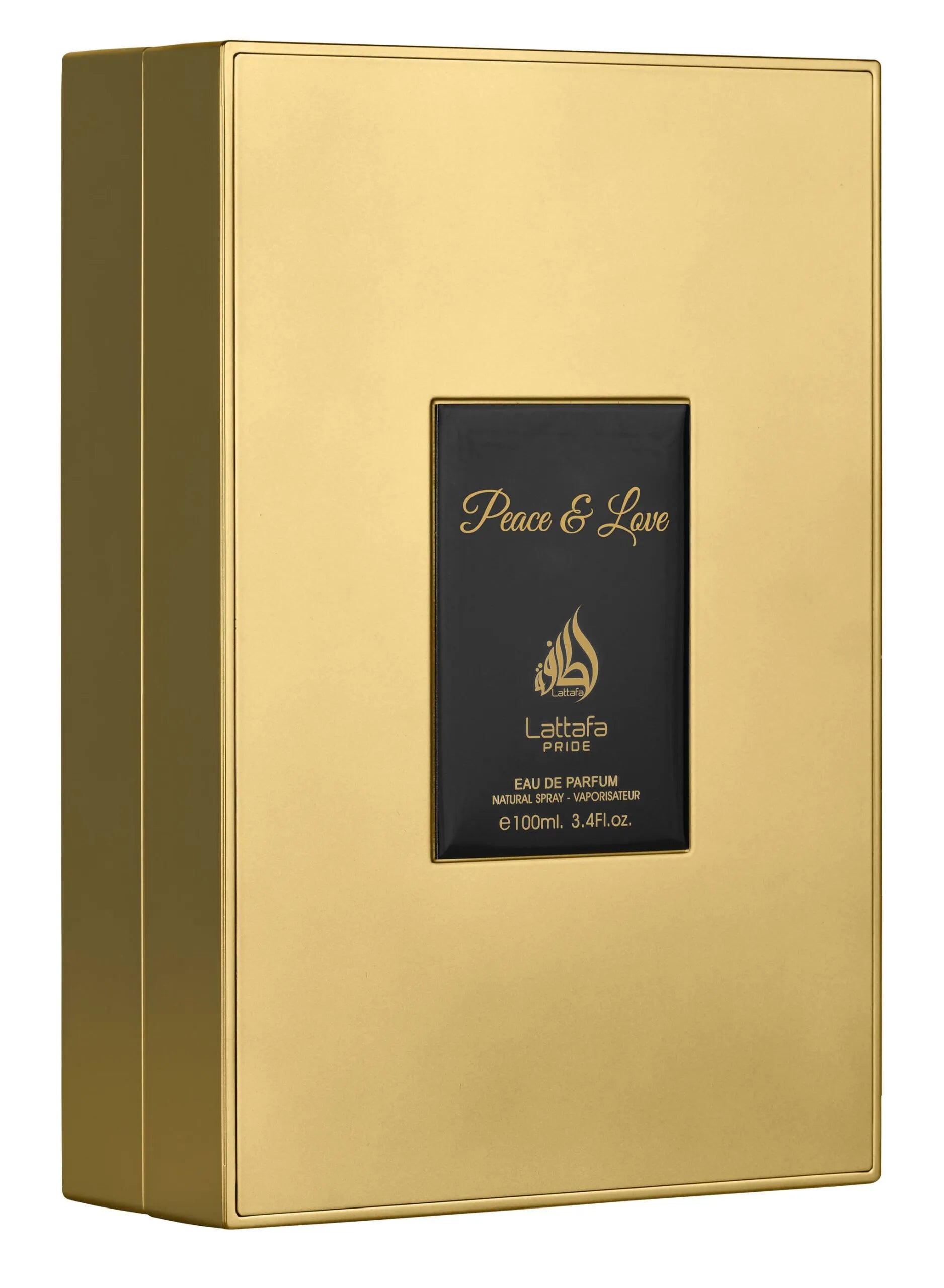 Peace & Love perfume box with rose, almond and vanilla notes