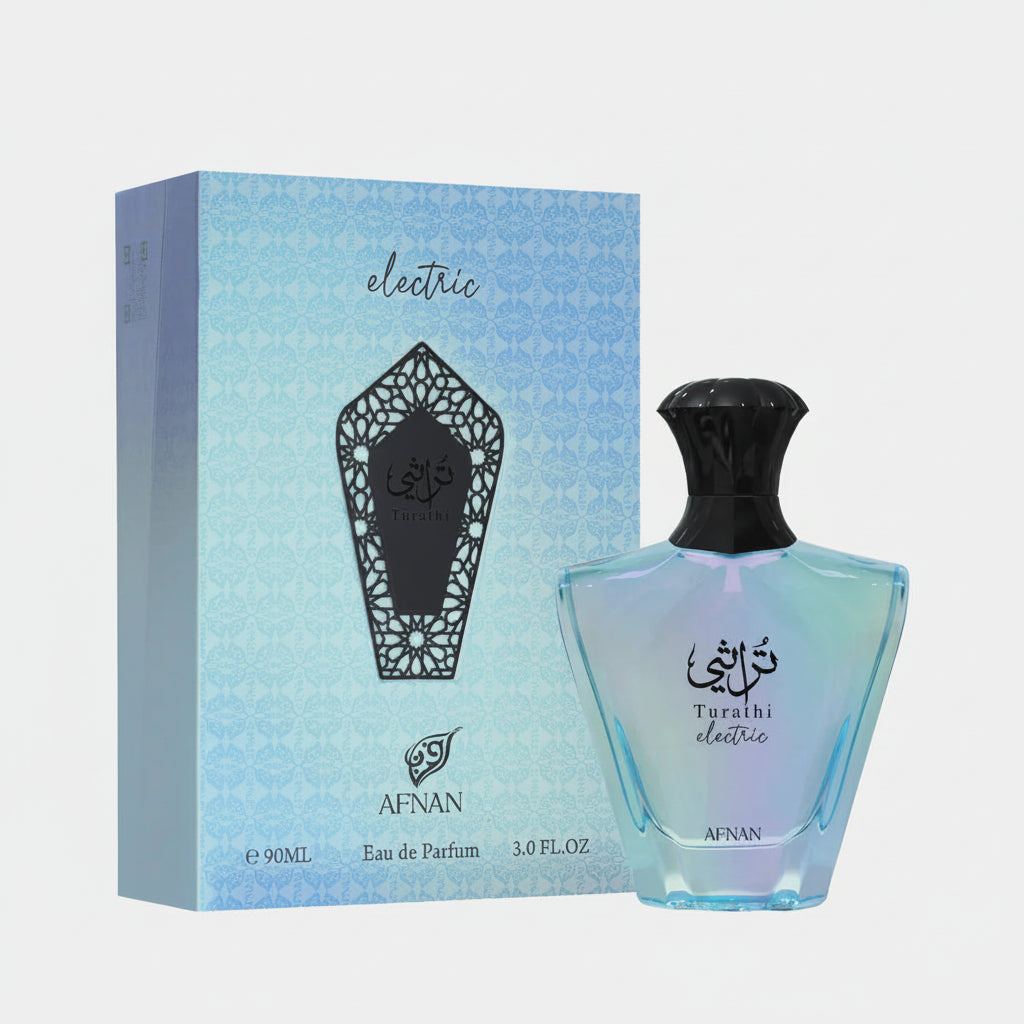 Afnan Turathi Electric perfume box packaging