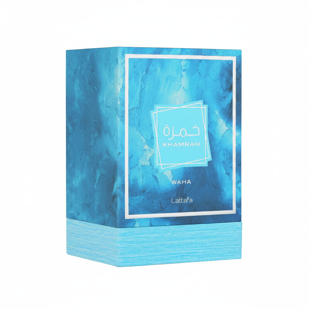 Khamrah Waha perfume with bergamot, yuzu and akigalawood notes