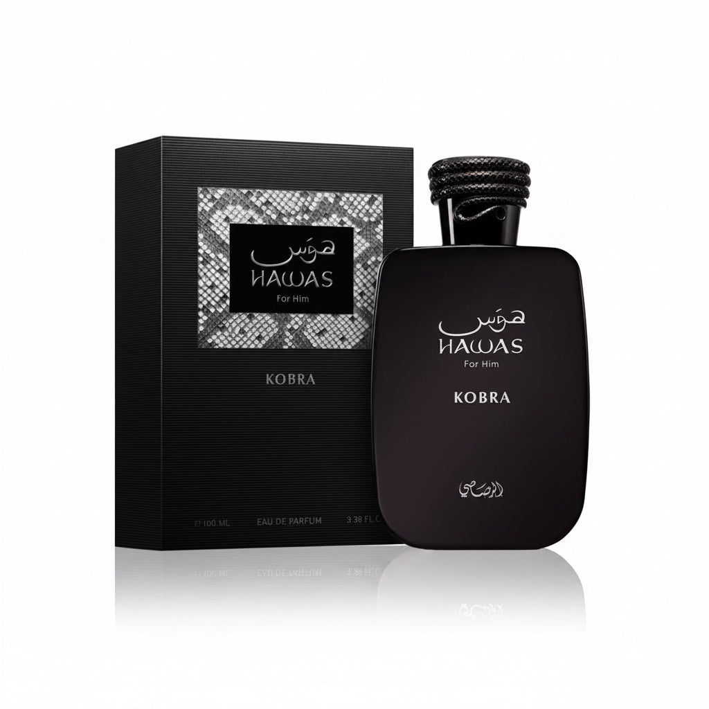 Rasasi Hawas Kobra Eau de Parfum 3.4 oz – Spicy Citrus Woody