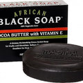 Madina African Black Soap with Cocoa Butter & Vitamin E 3.5 oz (Pack of 2) – Acne & Blemish Care Bar Soap