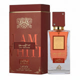 Lattafa Ana Abiyedh Scarlet perfume box packaging