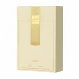 Lattafa perfume box with gold accents on a white background